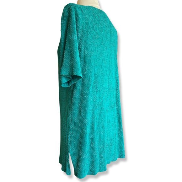 SHARADE of California Vintage Turquoise Textured Top / Mini Dress - Picture 6 of 8